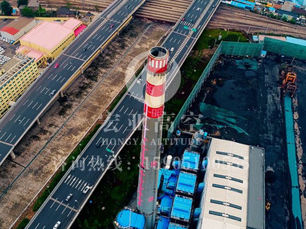 河北青岛能源集团第五热力公司烟囱亮化